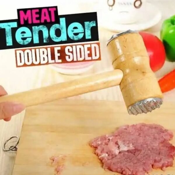 Wooden Double Sided Meat Tenderizer Mallet Hammer