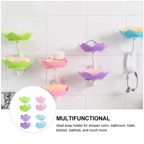 Double Layer Totus Flower Shape Soap Dish (Random Colours)