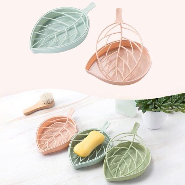 Leaf Shape Soap Holder with Draining Tray