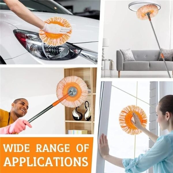 360 Degree Rotating Head Orange Mop Big Size 100 cm