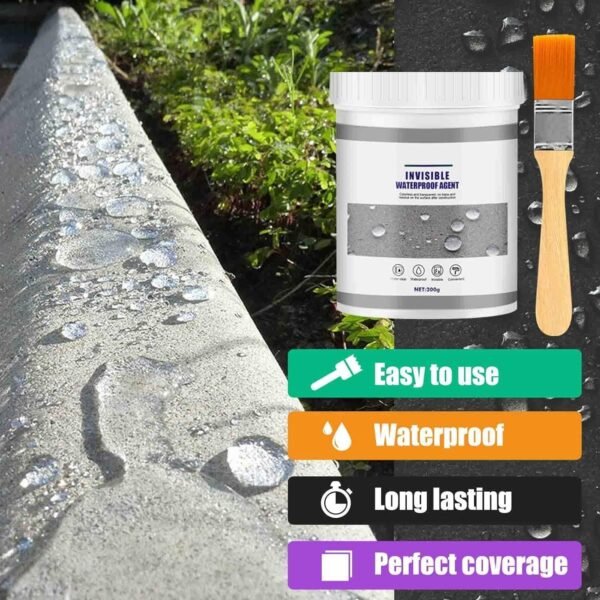 300G Invisible Waterproof Agent, Super Strong Invisible Waterproof Anti-Leakage Agent, Instarepair Waterproof Anti-Leakage Agent With Brush