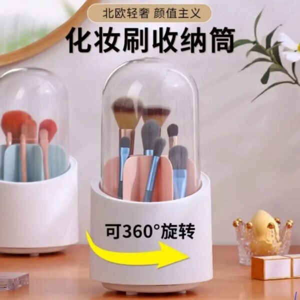 Dust-proof Rotating Plastic Lipstick Eyebrow Holder