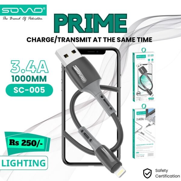 Original Sovo Fast Charging Cable Type iPhone