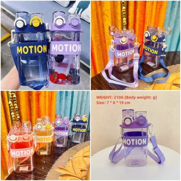 Acrylic Motion Water Bottle (Random Colours)
