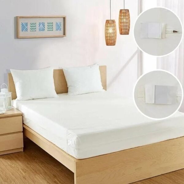 Zipper Mattress Cover King Bed size (💯Waterproof) (Only White Color Available)