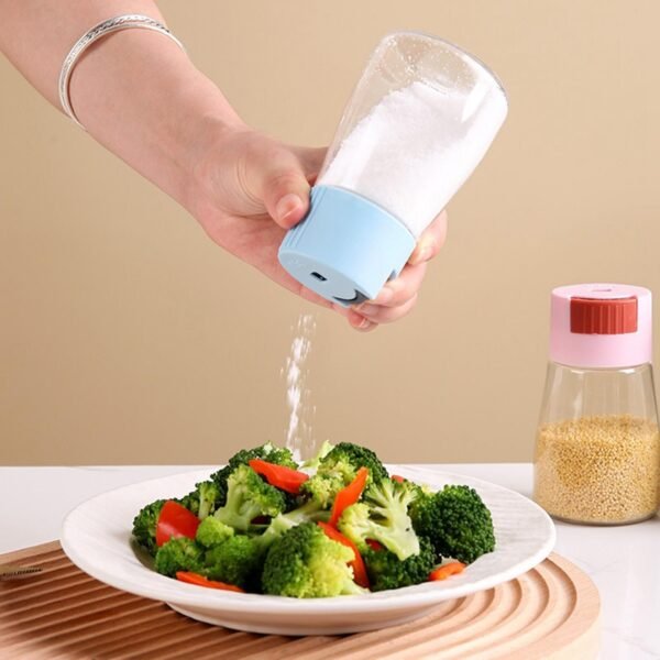 180ml Lead Free Sealed Seasoning Quantitative Salt Pepper Condiment Dispenser Glass Spice Jar