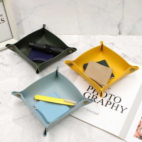 Leather Case Organizer Tray (Square)(Random Colors)