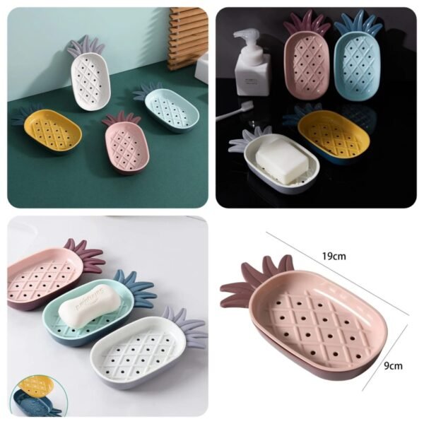 Pineapple Shape Soap Dish (Random Colours) Each