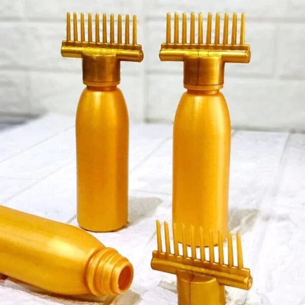 Golden oil comb bottle