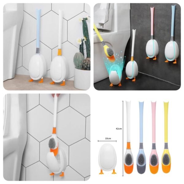 Duck Toilet Brush Witn Stickon (Box Packing) Premium Quality Random Colours