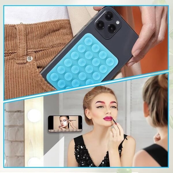 Phone Suction Pad, Phone Mount, Phone Sticky Pad Grip, Phone Suction Holder Back of Phone Sticky Grip Multipurpose Suction Phone Case for Shower Mirror Car
