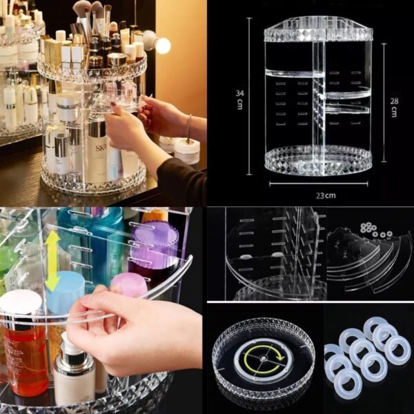 360° Rotating Cosmetic Organizer 12″ Size Big