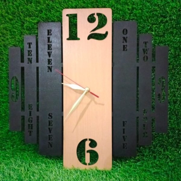 Two Tone Wooden Wall Clock
