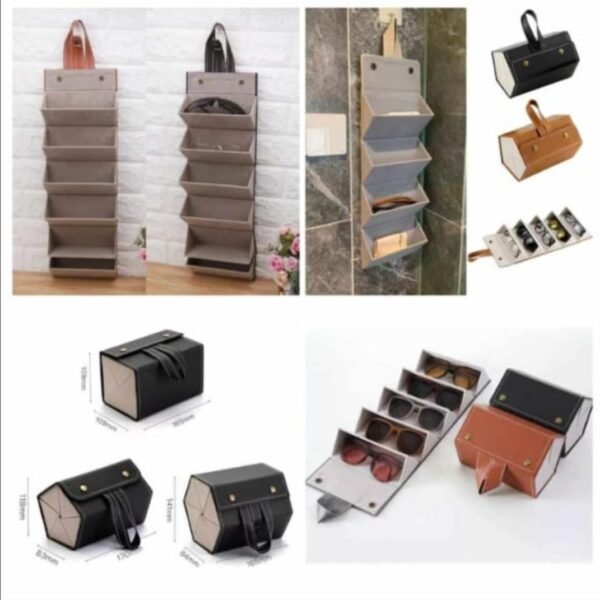 Leather Sun Glasses Organizer (5 slot)