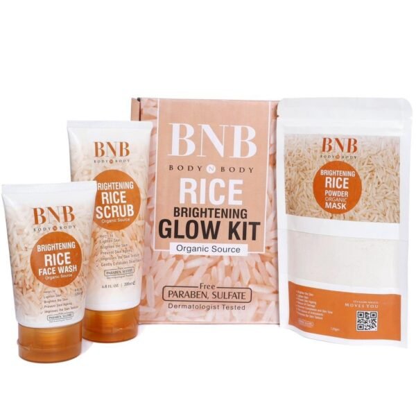 BNB – Body N Body – Rice Brightening Glow Kit

Rice Face Wash
Rice Face Mask
Rice Scrub

Set of 3 Pcs