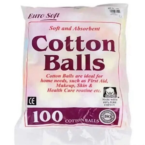 Euro Soft Cotton Balls – 100 Pcs
