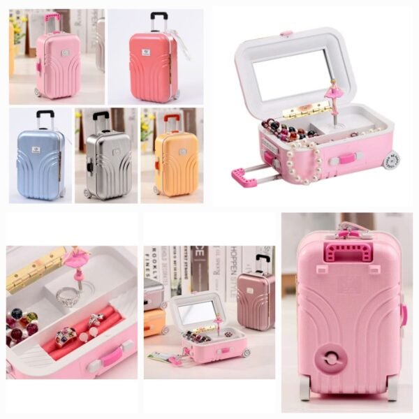 Creative Suitcase Style Music/Jewelery Mini Storage Box  (Box Packing) Random Colour