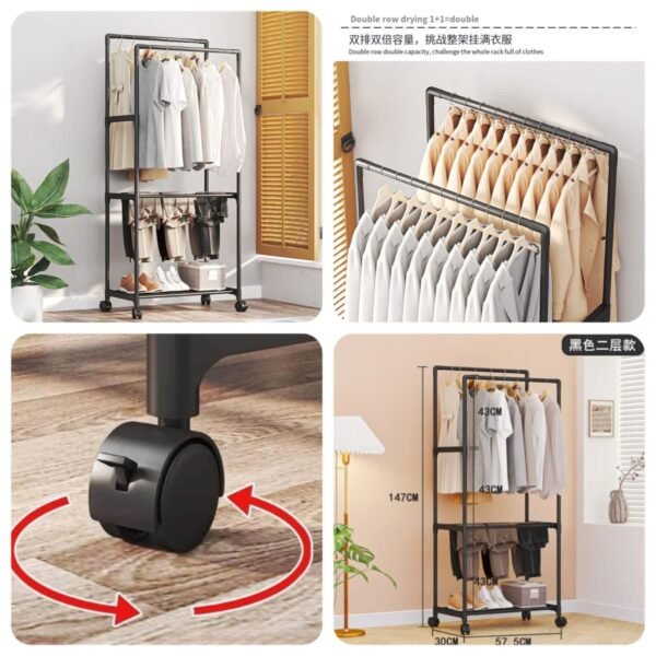 2Layer Coat Rack (Premium Quality) Made in China 🇨🇳