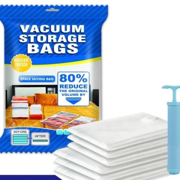 Vacuum Storage Bags5 Bag And 1 Suction Pump50x70 2 PCs60x80 2 PCs80x100 1 PCsSuction Pump 1 Pcs
