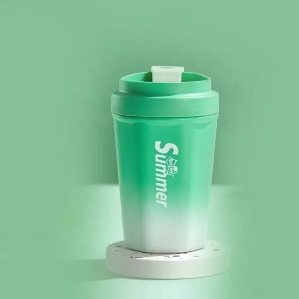 (500ML) Glass Coffee Mug with Leakproof Lid Insulation Hot & Cold Coffee Cup