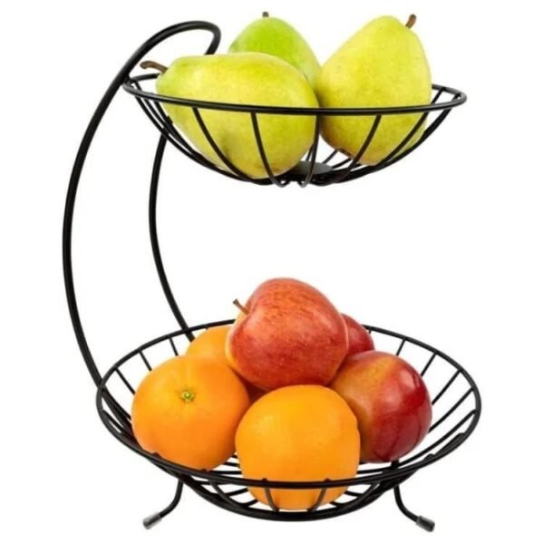 2 Layer Fruit Basket Metal