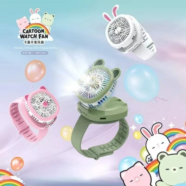 Cartoon Watch Portable Mini Fan