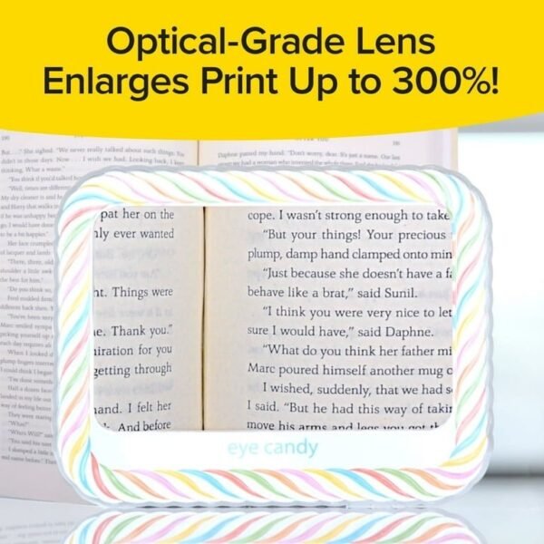 Ultra bright full page Mega hd Magnifier, Eye care, As Seen On TV Anti Glare Reading Light Makes Pages 3X Bigger with big clear vision Dimmable Brightness