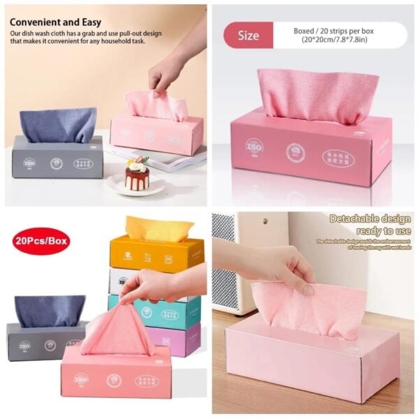 Reusable Pack of 20Pcs/box Microfiber Towel Absorbent Kitchen Cleaning Dishcloths