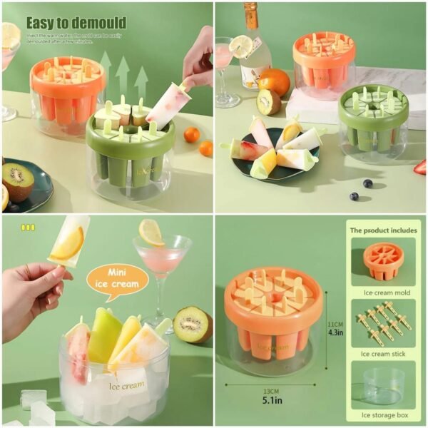 8 Grids Barrel Shape Ice Cream Maker