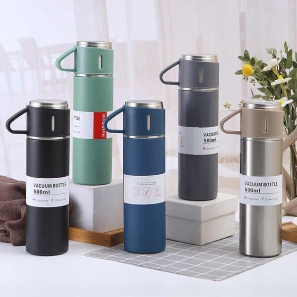 3 in 1 Stainless Steel Vacuum Flask Set 500ml