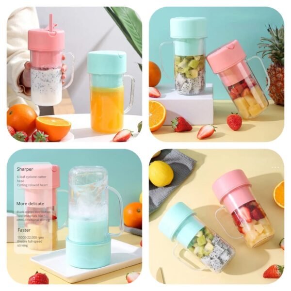 Portable and Rechargable Juice Blender  Premium Quality – 500ml