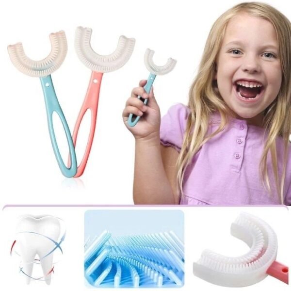 U Shape Long Handle Kids Teeth Brush Without Box