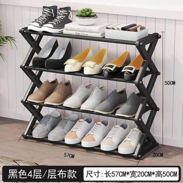 4 Layer ZigZag Shoe Rack