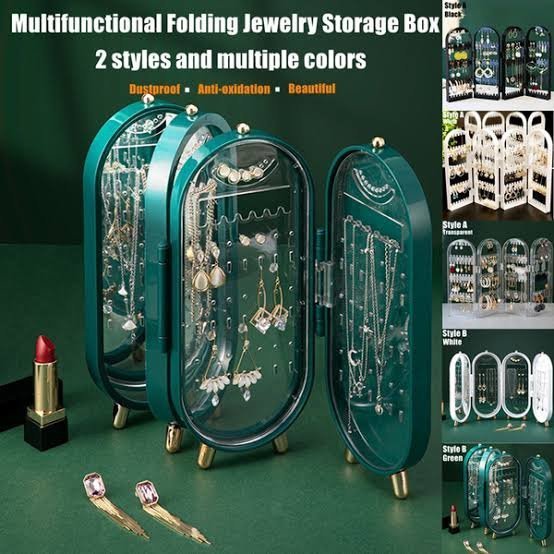 M-3 Foldable Desktop Jewellery Organizer (Box Packing) Random Colours