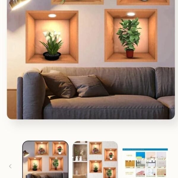 Pack of 4 Removable wall decor sticker Dimension:30 x 30 x 0.4 cm