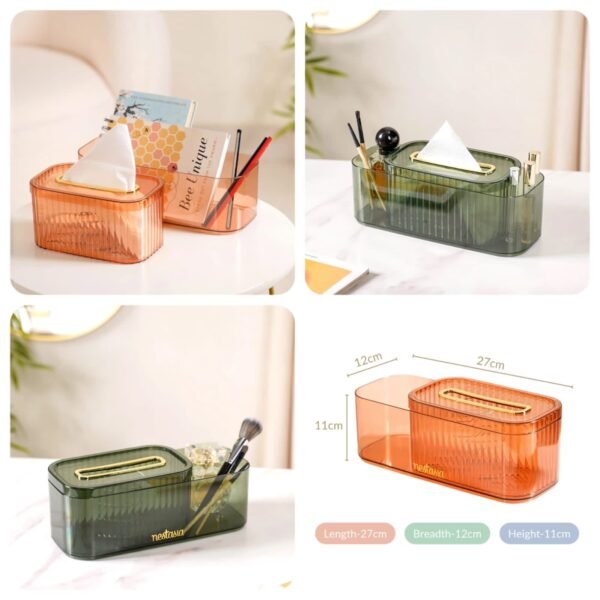 Acrylic 2in1 Tissue Box (Random Colours)