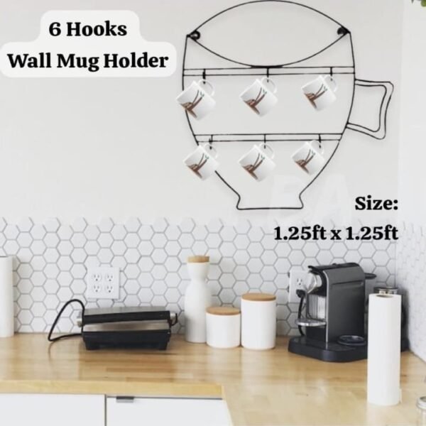Wall Mounted Iron Mug Holder