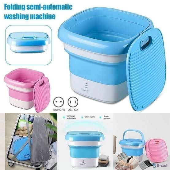 Foldable Electric Mini Washing Machine With Dryer Option (Box Packing)
