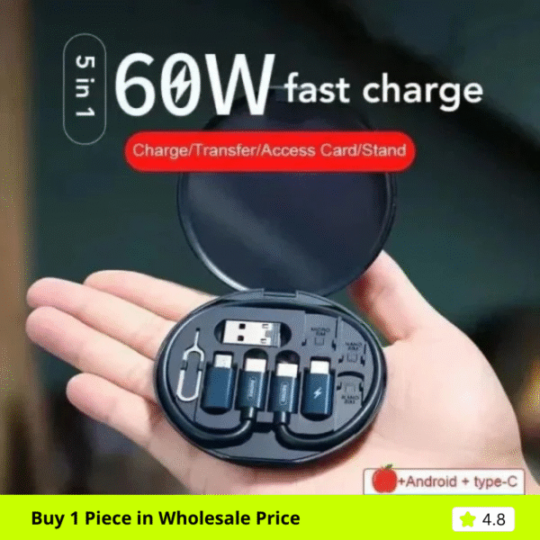 5 in 1 data cable set 60 W