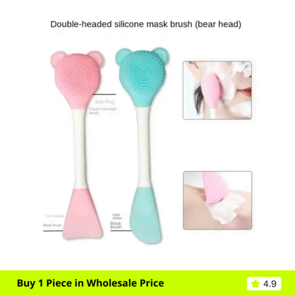 2 in 1 face mask brush bear shape
