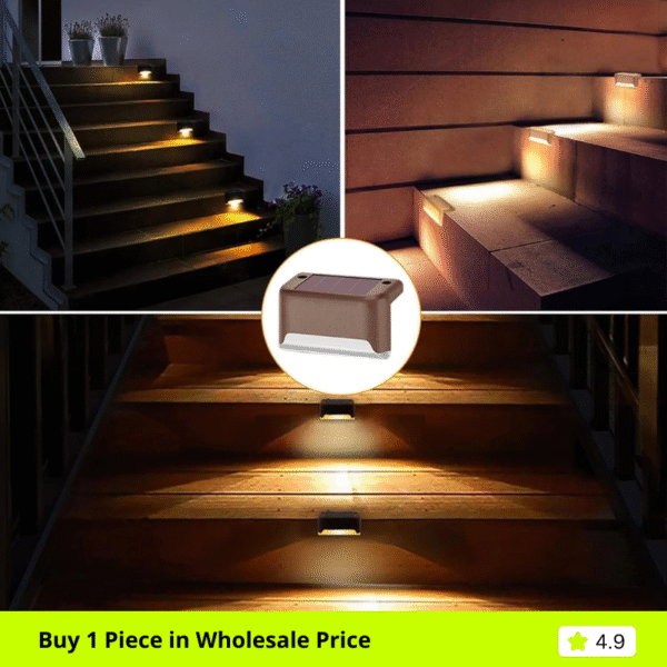 2pcs set Waterproof Solar Deck fence Lights  Lamp Solar LED Step Light  Solar Lights for Home, Outdoor Stairs, Step, Fence, Yard, Patio, and Pathway (Assorted Color)