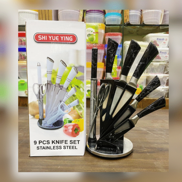 Shi Yue Ying 9pcs Stainless Steel Knife Set