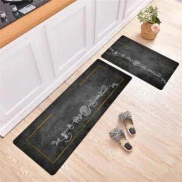 Kitchen Mats for Floor 2 Piece, Anti Fatigue Floor Mat for Kitchen, Kitchen Floor Mats for in Front of Sink and Kitchen Matt for Standing for Kitchen Decor