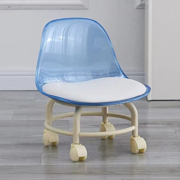 Rotatable Transparent Heavy Duty Chair with Wheels (Imported China)