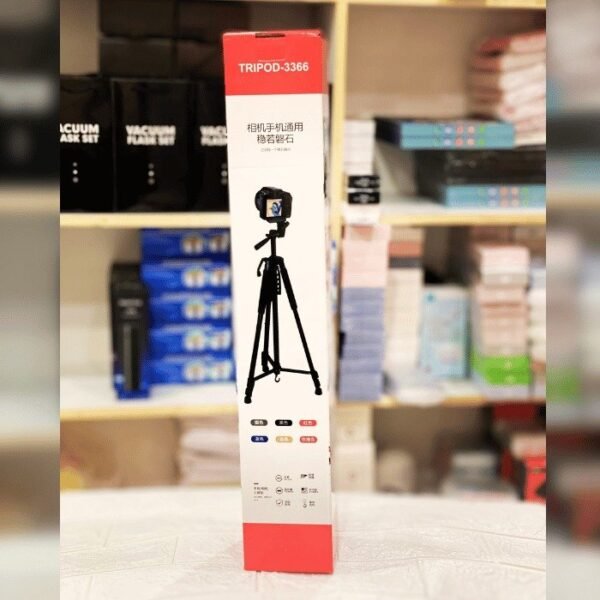 3366 Heavy Duty Tripod Stand Support for Phone and DSLR Cameras