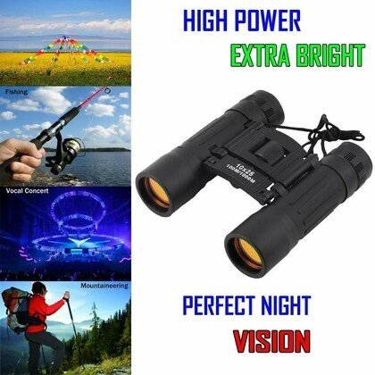 Original Compact 10× 25 Mini Binoculars for Long Distance with 12 to 13 kilometer