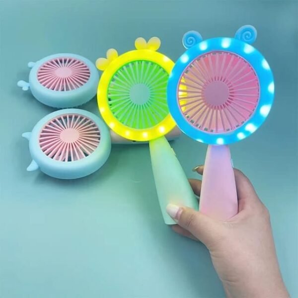 Handheld Fan USB Charging Pocket Fan With Led Light