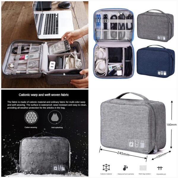 Digital Accessories Bag (Grey & Black) Available Colours