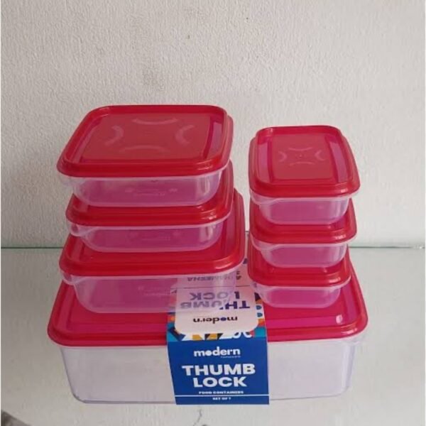 7pcs Set Thumb Lock Container