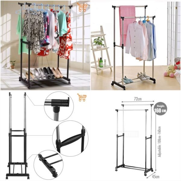 Double-Pole Clothes Rack (Box Packing) Premium Quality